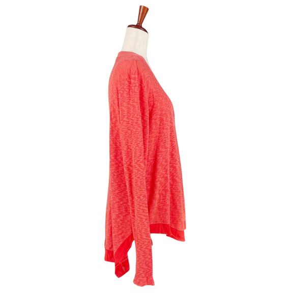 ANTHROPOLOGIE LEFT OF CENTER Evie High-Low Button-Up Orange Cardigan Size L - Picture 5 of 8